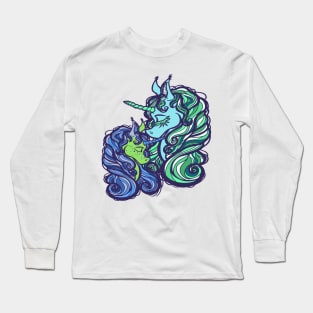 Mother's Day Unicorn w/ Son Long Sleeve T-Shirt